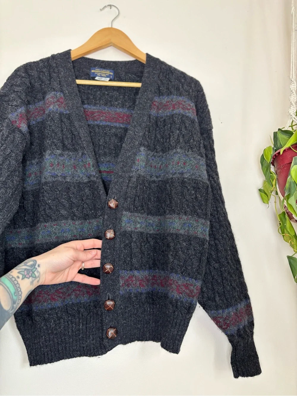 Brooks Brothers Pure Wool Knit Cardigan